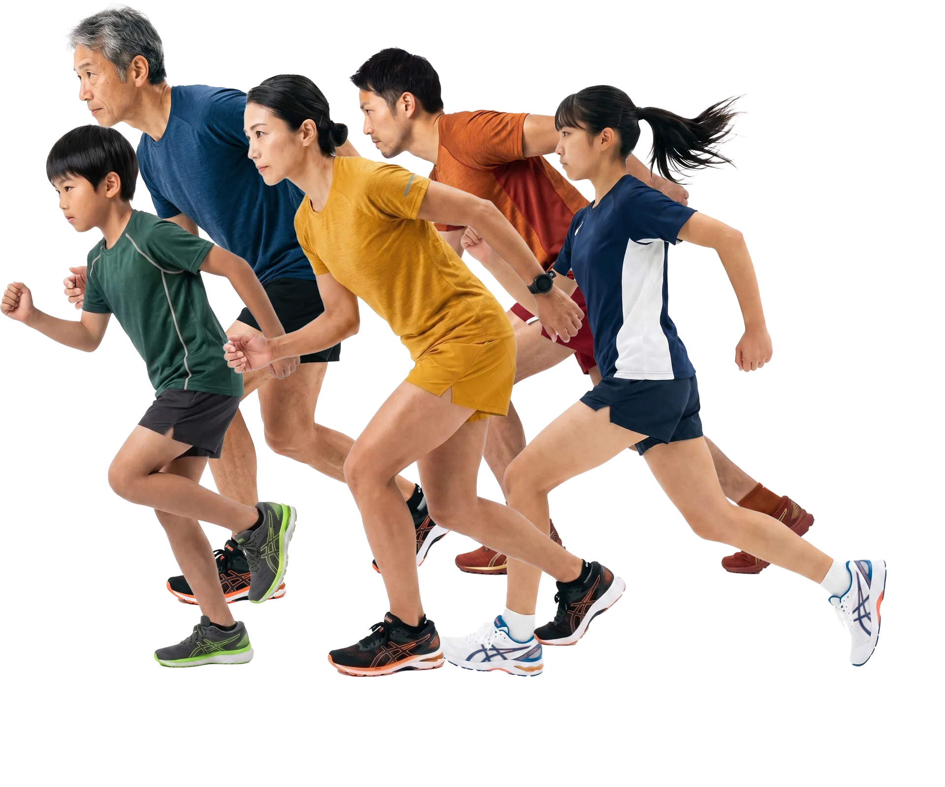 走り出す老若男女