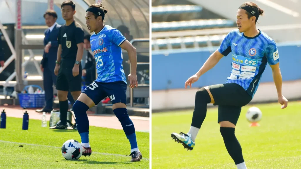 サッカーをプレーする西山選手その2
